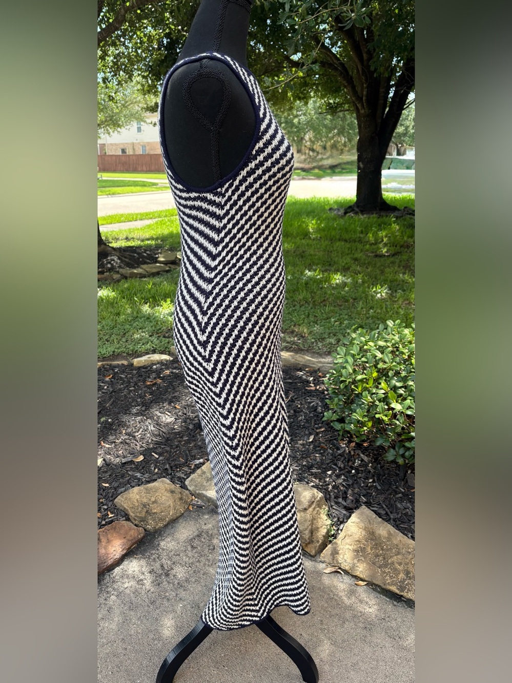 House of Harlow 1960 Blue & White Maxi Dress - Picture 5 of 8